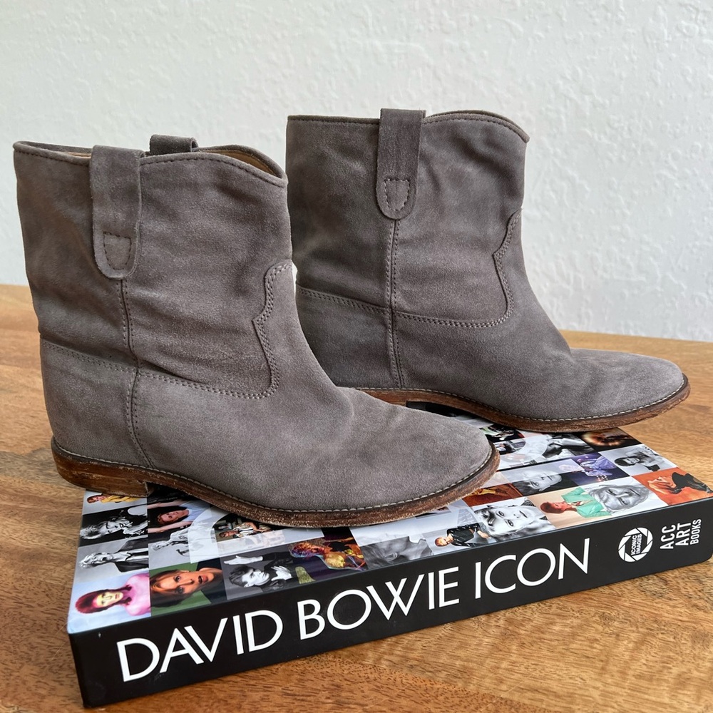 Isabel Marant Crisi Gray Suede Ankle Boots FR39